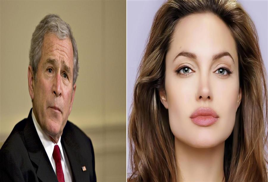 الرئيس الامريكي بوش وأنجلينا جولي .. الأكثر برودة في أمريكا !!