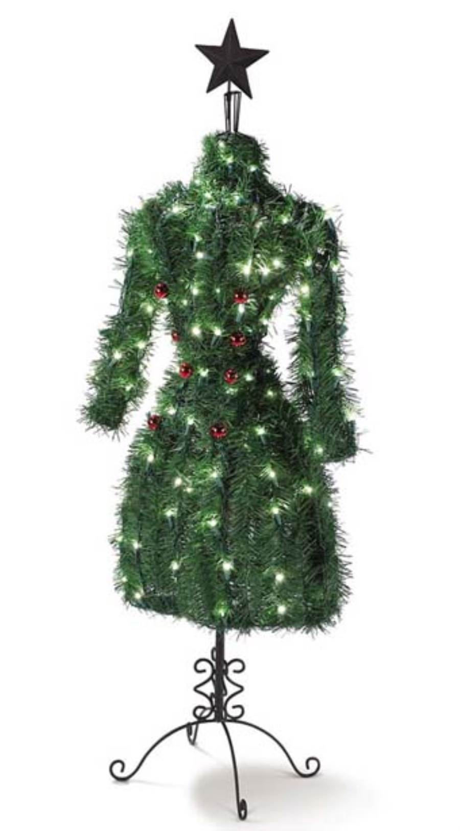  شجرة الكريسماس على شكل فستان من تصميم بريطانى