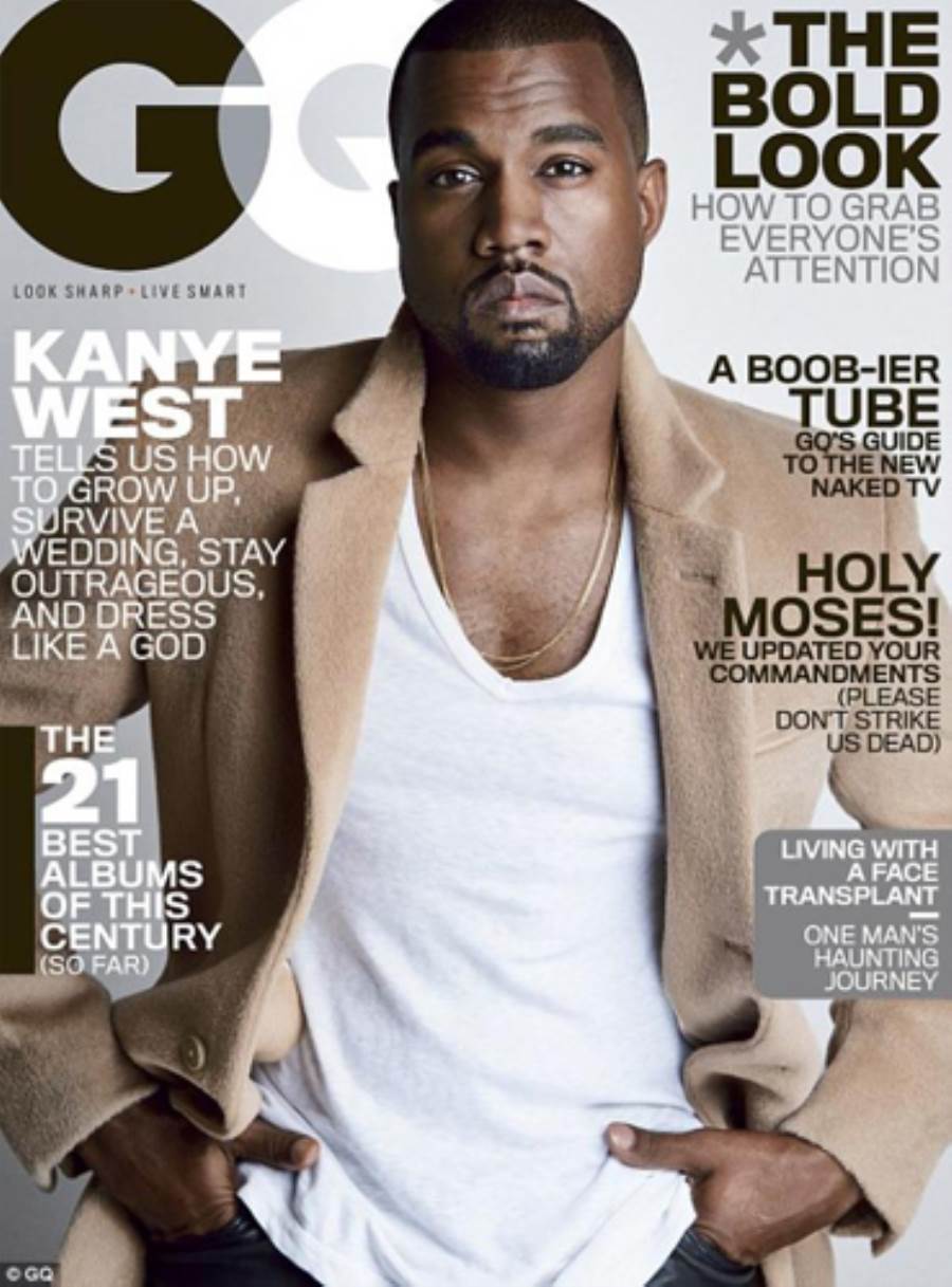 كانيي ويست كعارض أزياء محترف على غلاف GQ
