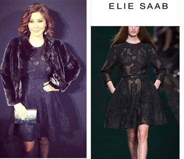 إليسا تسرق الأنظار بثوبها القصير في عرض إيلي صعب