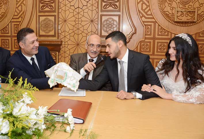 كتب كتاب "محمد حافظ" ودينا حسوب"