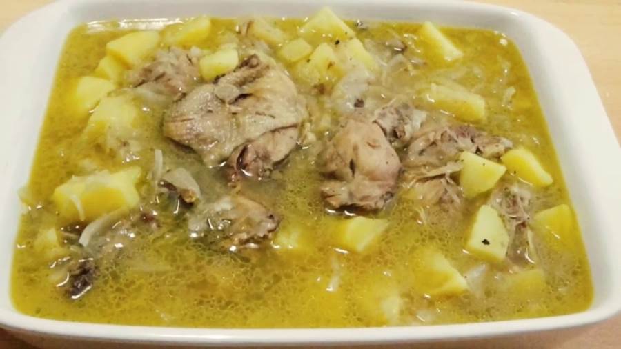 يخني البطاطس بالدجاج