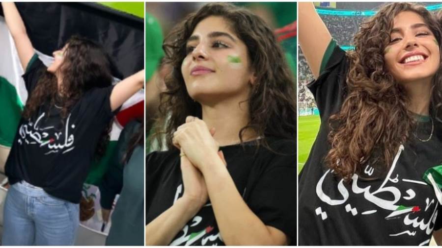  مايان السيد ترد على انتقادات ارتدائها T-Shirt فلسطيني في مباراة السعودية