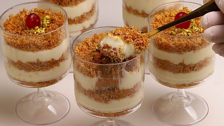 طريقة عمل حلى كاسات الكنافة