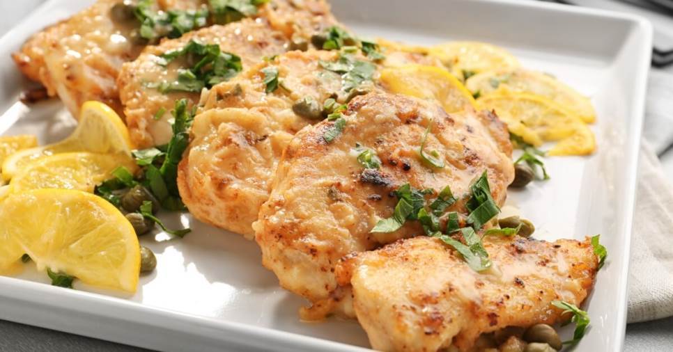 طريقة عمل بيكاتا الدجاج السريعة