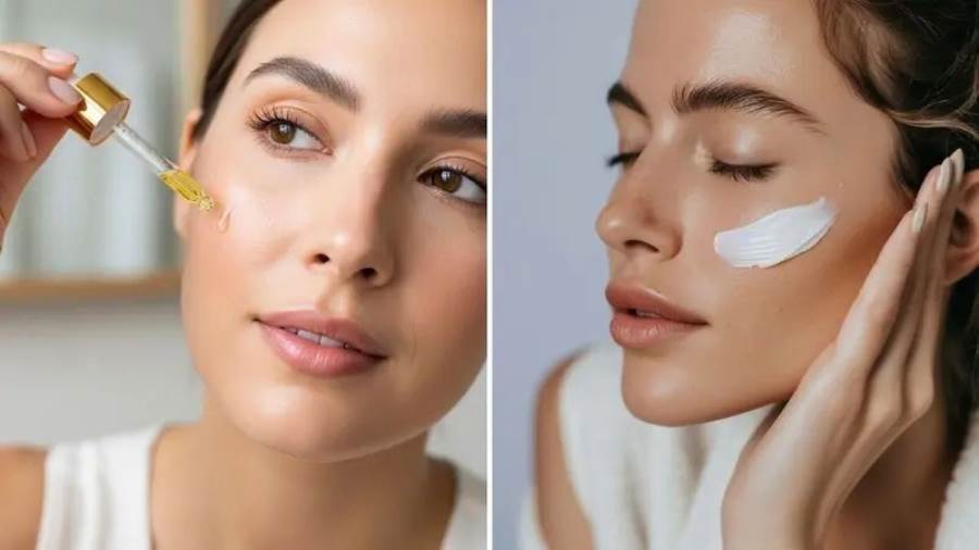 ما الفرق بين السيروم والمرطب؟ وما تأثيرهما على البشرة؟