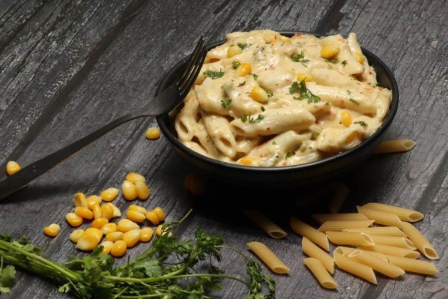 طريقة عمل مكرونة بالكريمة والذرة