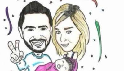 تامر حسني في أغرب صورة عائلية له مع إبنته "تاليا"