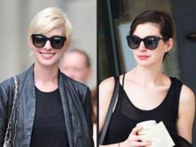 آن هاثاواي تتخلى عن الأشقر وتستعيد لون شعرها البُني .. بالصور