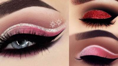 جربي ظلال العيون الأحمر في ليلة الكريسماس