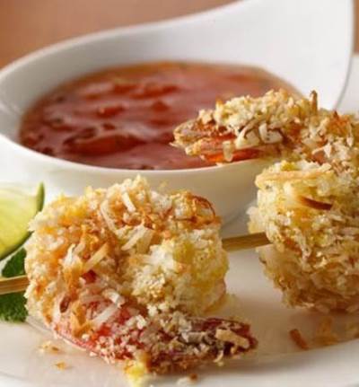 تمتعي بمذاق الجمبري بجوز الهند مع الصوص الخاص به