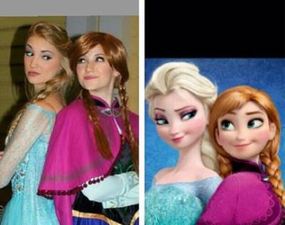 صورة فتاة طبق الأصل عن أميرة ديزني إلسا بطلة فيلم فروزن