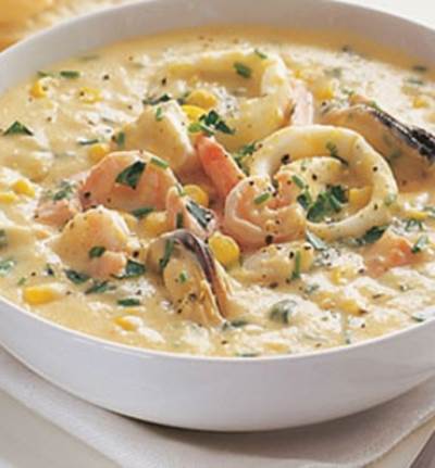 "شوربة سي فود بالكريمة" .. خطوة بخطوة