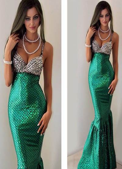 أجمل نساء الآرض "ماهلاغا جابري" بزي "عروس البحر"