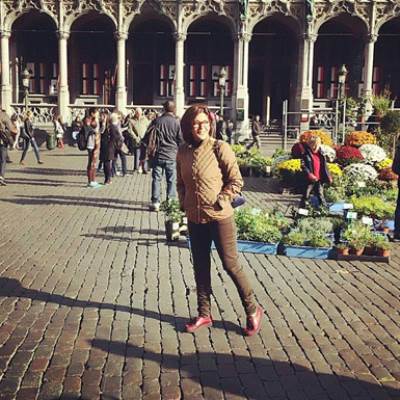 صور سميرة سعيد تتجول في بروكسل