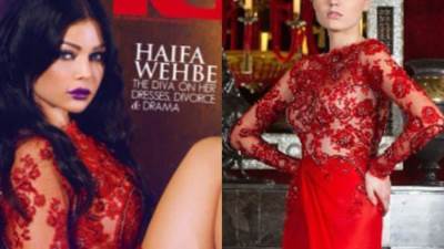 هيفاء وهبي مثيرة بالأحمر وLook مصاصة الدماء