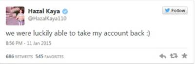 التركية "فريحة" تستعيد حسابها على Twitter بعد قرصنته