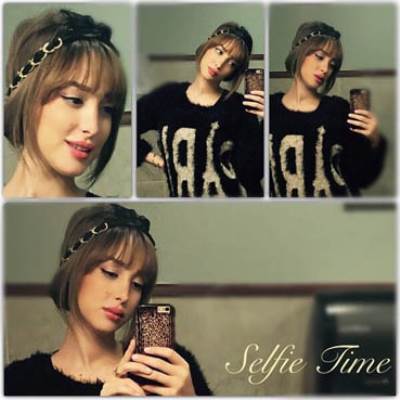 زوجة تامر حسني تعيد موضة الغرة الأمامية