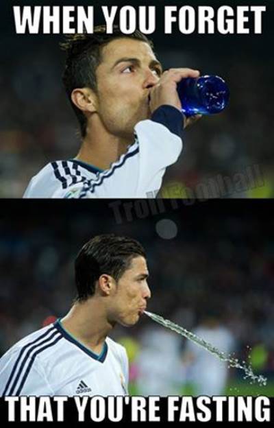 ماذا يفعل رونالدو عندما يشرب أثناء صوم رمضان؟