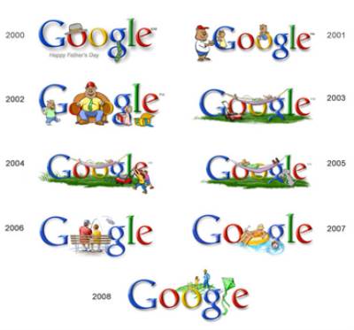 محركات البحث جوجل google ترفع شعار بمناسبة يوم الاب العالمي father's day 