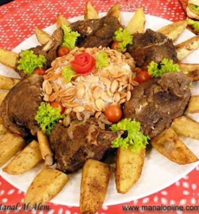 موزات الغنم مع بيوريه البطاطس