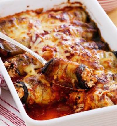 صينية اللحم المفروم بالباذنجان