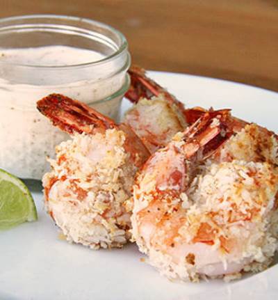 افتحي شهيتك بالجمبري المخبوز بجوز الهند