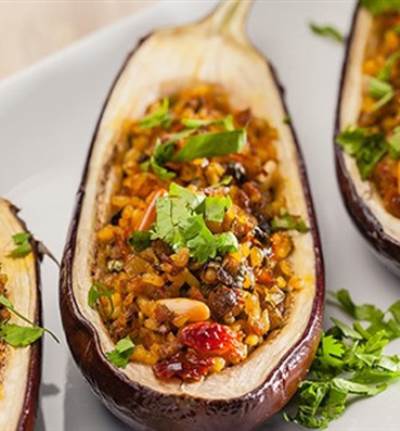 باذنجان محشو بالبرغل