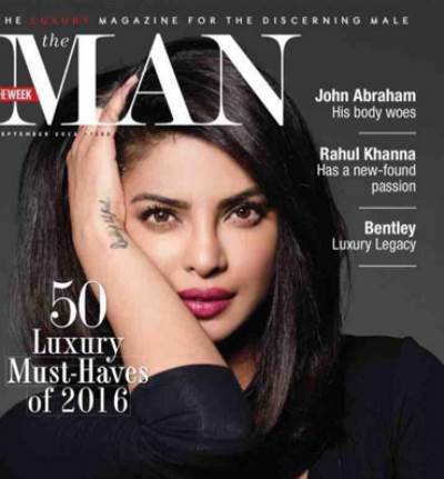 إطلالة مثيرة لـ"بريانكا شوبرا" على غلاف مجلة "The Man" العالمية