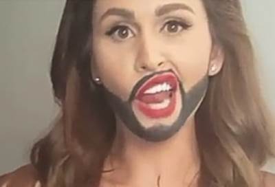 مي سليم تحتفل بالأم بشارب ولحية