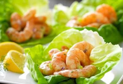 الجمبري المشوي بتتبيلة الثوم و الأعشاب