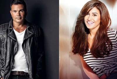 بالفيديو .. هذا ما فعلته دينا الشربيني لتمنع تصوير عمرو دياب