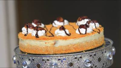 تشيز كيك كنافة بدون فرن