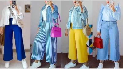 4 طرق لارتداء البناطيل الواسعة موضة 2021 .. جربيها