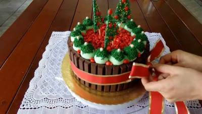 طريقة تحضير كيكة شجرة الكريسماس