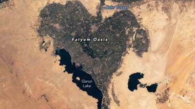 ناسا تشارك صورة لـ الفيوم تظهر على شكل قلب بمناسبة عيد الحب