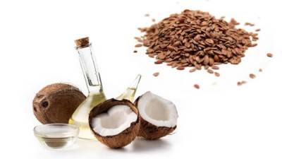 ماسك زيت جوز الهند وبذور الكتان لشعر صحي 