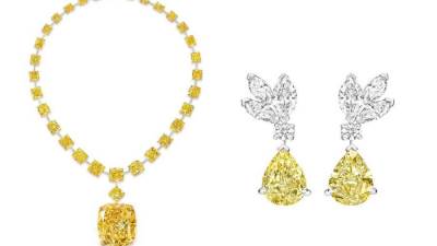 مجوهرات مرصعة بالماس الأصفر للمسة ساحرة في السهرات