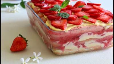 طريقة عمل تيراميسو الفراولة