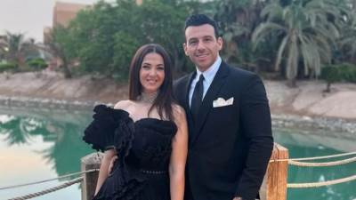  دنيا سمير غانم تحتفل بيوم ميلاد زوجها  