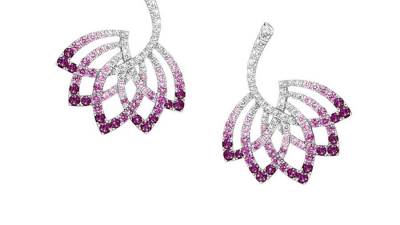 موديلات أقراط ذهب مرصوفة بالأحجار الكريمة والماس